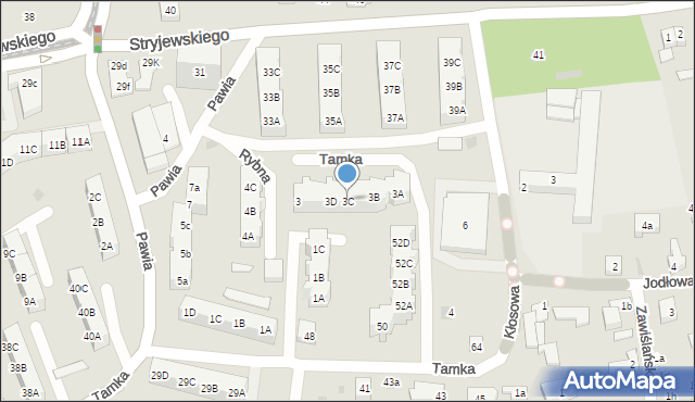 Gdańsk, Rybna, 3C, mapa Gdańska