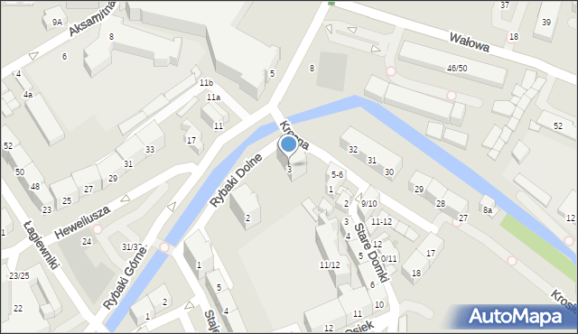 Gdańsk, Rybaki Dolne, 3, mapa Gdańska