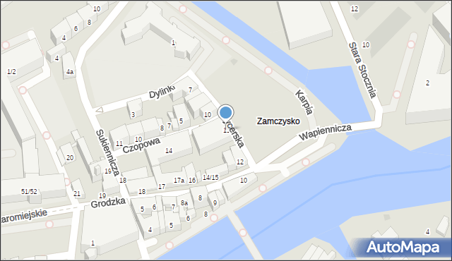 Gdańsk, Rycerska, 11, mapa Gdańska