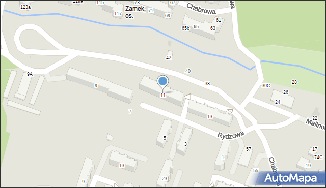 Gdynia, Rydzowa, 11, mapa Gdyni