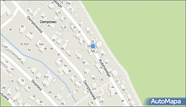 Gdynia, Rybińskiego Jana, 36, mapa Gdyni