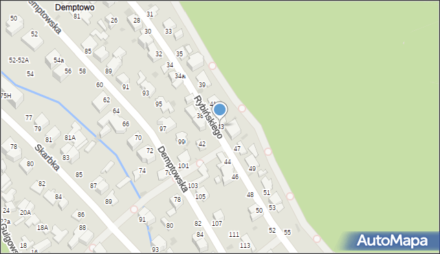 Gdynia, Rybińskiego Jana, 43, mapa Gdyni