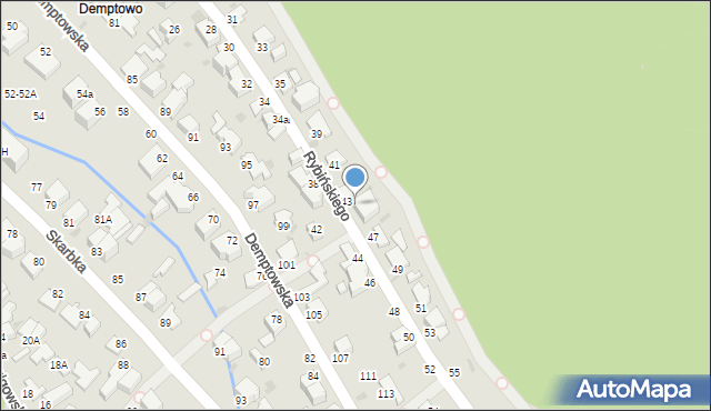 Gdynia, Rybińskiego Jana, 45, mapa Gdyni