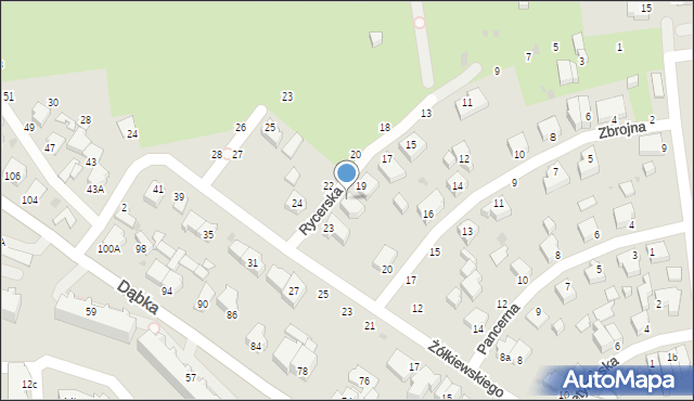 Gdynia, Rycerska, 21, mapa Gdyni