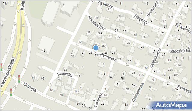 Gdynia, Rymarska, 23, mapa Gdyni