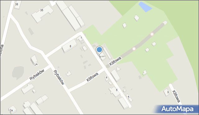 Gdynia, Rybaków, 3, mapa Gdyni