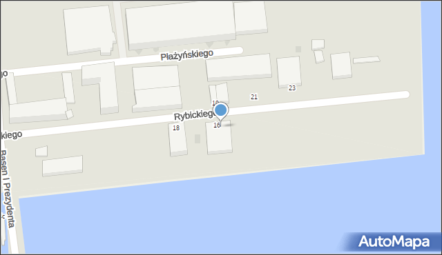 Gdynia, Rybickiego Arkadiusza, 16, mapa Gdyni
