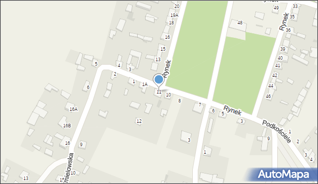 Gliniany, Rynek, 11, mapa Gliniany