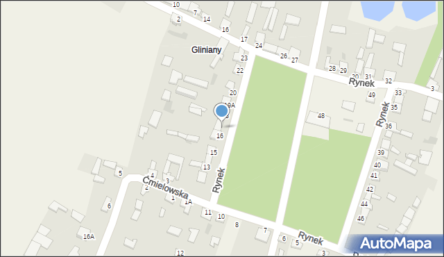 Gliniany, Rynek, 17, mapa Gliniany