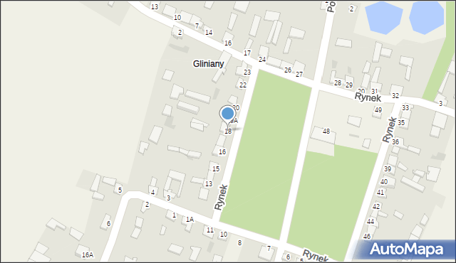 Gliniany, Rynek, 18, mapa Gliniany