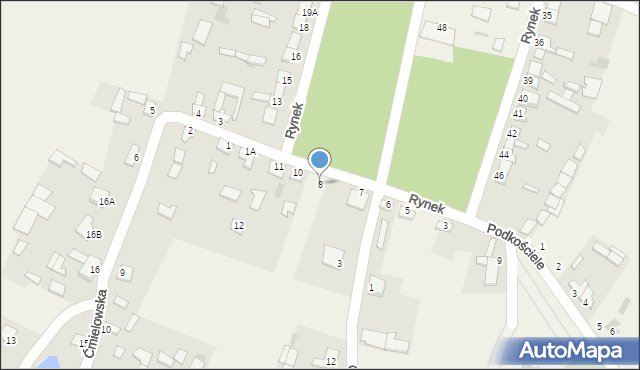 Gliniany, Rynek, 8, mapa Gliniany