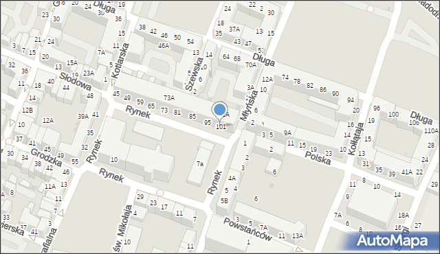 Głogów, Rynek, 101, mapa Głogów