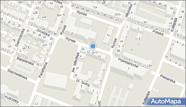 Głogów, Rynek, 17, mapa Głogów