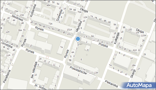 Głogów, Rynek, 2, mapa Głogów