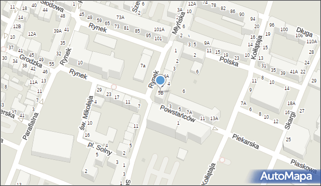 Głogów, Rynek, 5B, mapa Głogów
