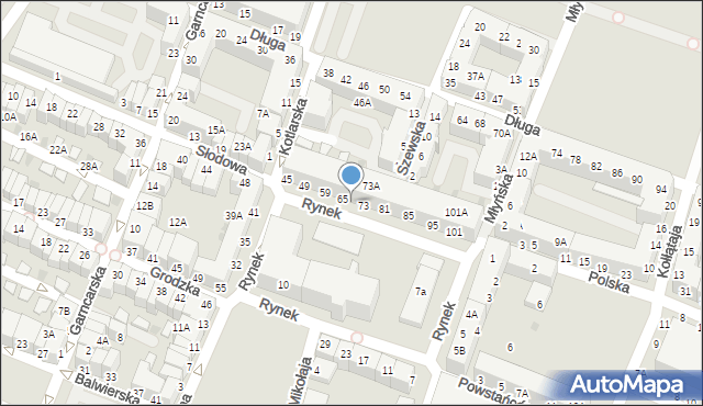 Głogów, Rynek, 67, mapa Głogów