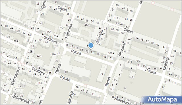 Głogów, Rynek, 79, mapa Głogów