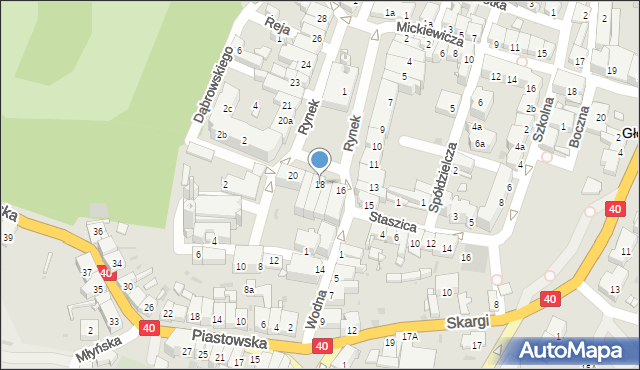 Głogówek, Rynek, 18, mapa Głogówek