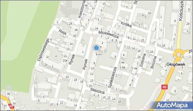 Głogówek, Rynek, 7, mapa Głogówek