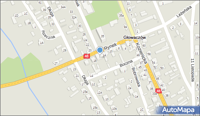 Głowaczów, Rynek, 16, mapa Głowaczów