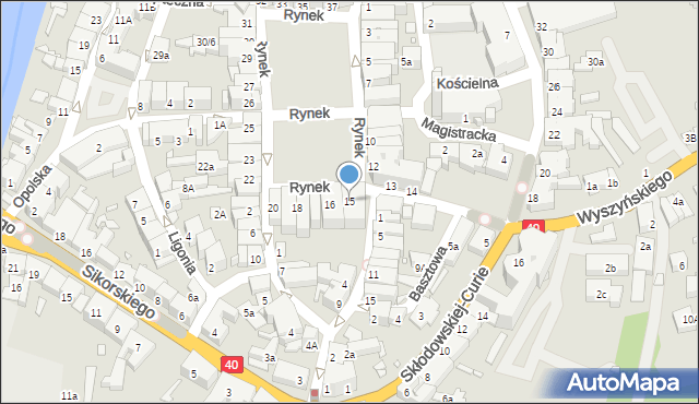 Głuchołazy, Rynek, 15, mapa Głuchołazy