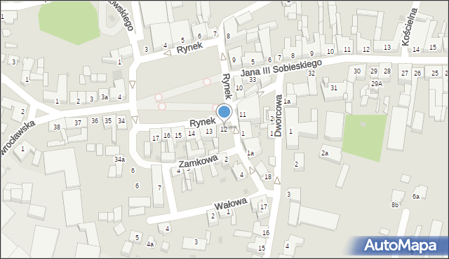 Gniewkowo, Rynek, 12, mapa Gniewkowo