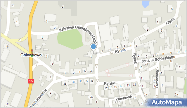 Gniewkowo, Rynek, 2, mapa Gniewkowo