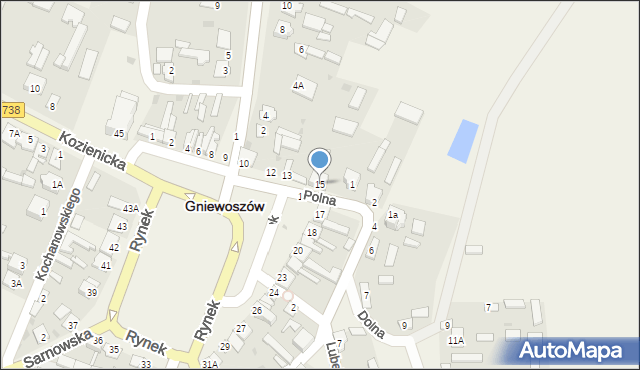 Gniewoszów, Rynek, 15, mapa Gniewoszów