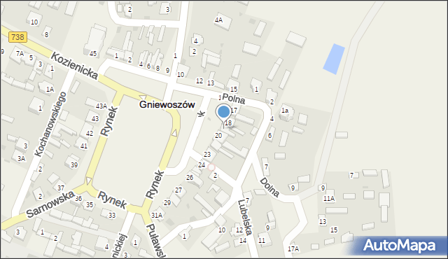 Gniewoszów, Rynek, 19, mapa Gniewoszów