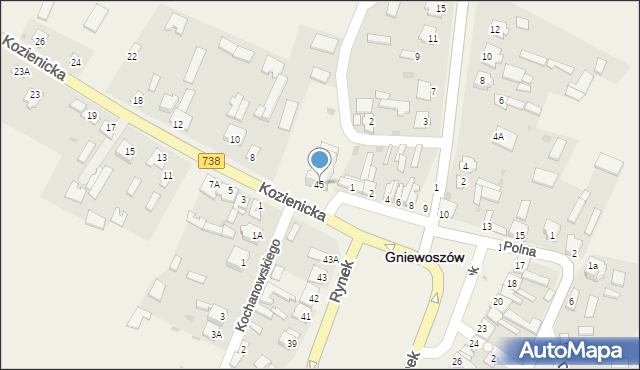 Gniewoszów, Rynek, 45, mapa Gniewoszów