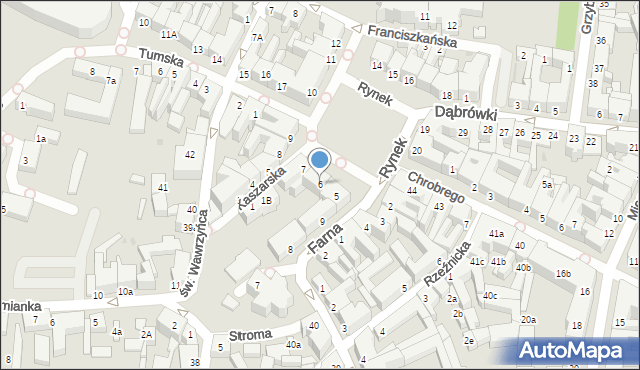 Gniezno, Rynek, 6, mapa Gniezna