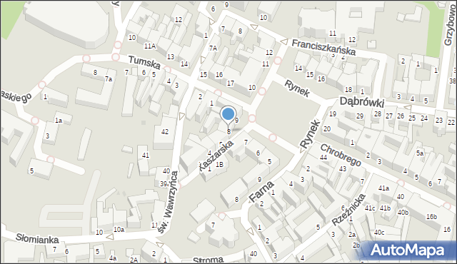 Gniezno, Rynek, 8, mapa Gniezna