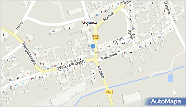 Gołańcz, Rynek, 1, mapa Gołańcz