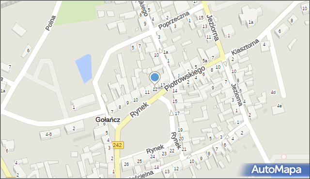 Gołańcz, Rynek, 12, mapa Gołańcz
