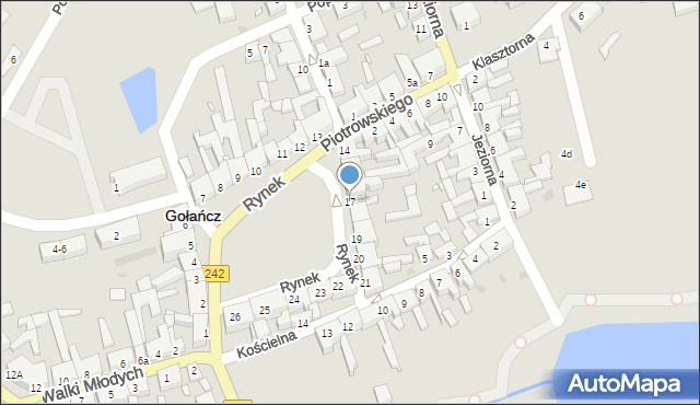 Gołańcz, Rynek, 17, mapa Gołańcz
