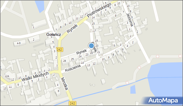 Gołańcz, Rynek, 22, mapa Gołańcz