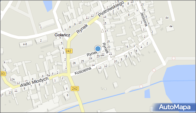 Gołańcz, Rynek, 23, mapa Gołańcz