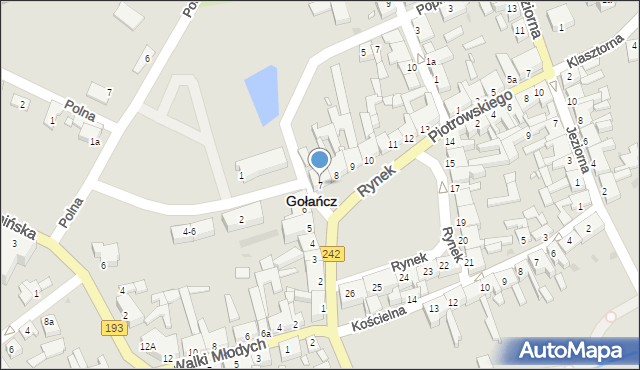 Gołańcz, Rynek, 7, mapa Gołańcz