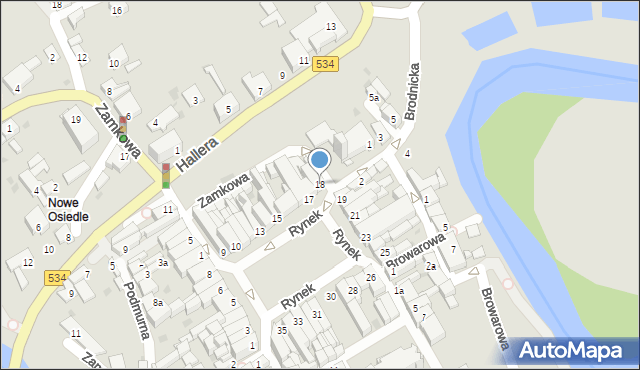 Golub-Dobrzyń, Rynek, 18, mapa Golub-Dobrzyń