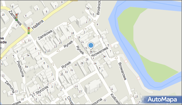 Golub-Dobrzyń, Rynek, 25, mapa Golub-Dobrzyń