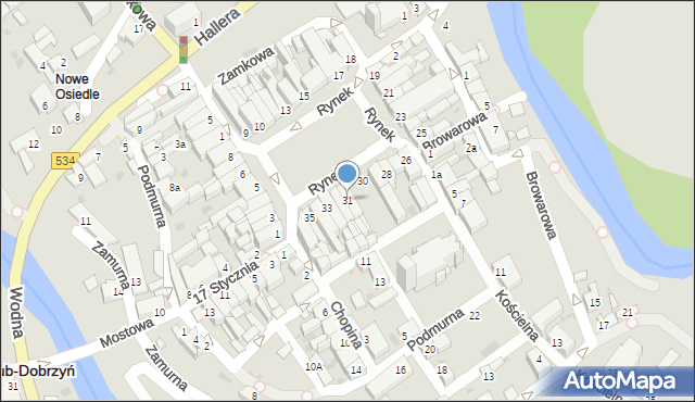 Golub-Dobrzyń, Rynek, 31, mapa Golub-Dobrzyń