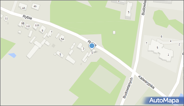 Góra Kalwaria, Rybie, 1, mapa Góra Kalwaria