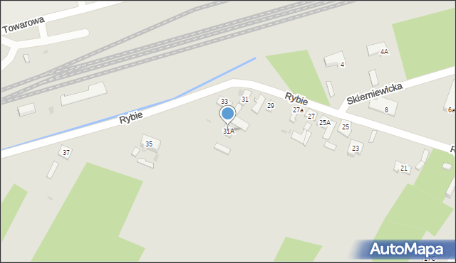 Góra Kalwaria, Rybie, 31A, mapa Góra Kalwaria