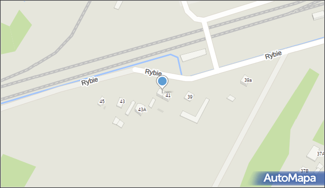 Góra Kalwaria, Rybie, 41A, mapa Góra Kalwaria