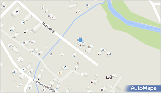 Gorlice, Rybickiego Jana, dr., 7, mapa Gorlic