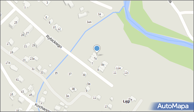 Gorlice, Rybickiego Jana, dr., 7c, mapa Gorlic
