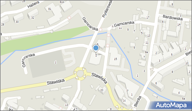 Gorlice, Rydarowskiej Marii, hm., 2, mapa Gorlic