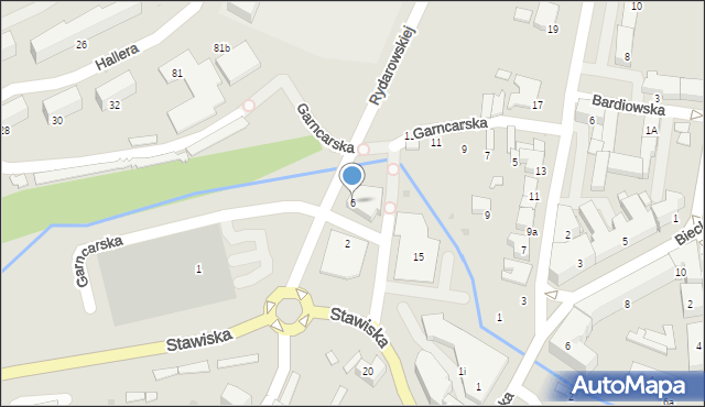 Gorlice, Rydarowskiej Marii, hm., 6, mapa Gorlic