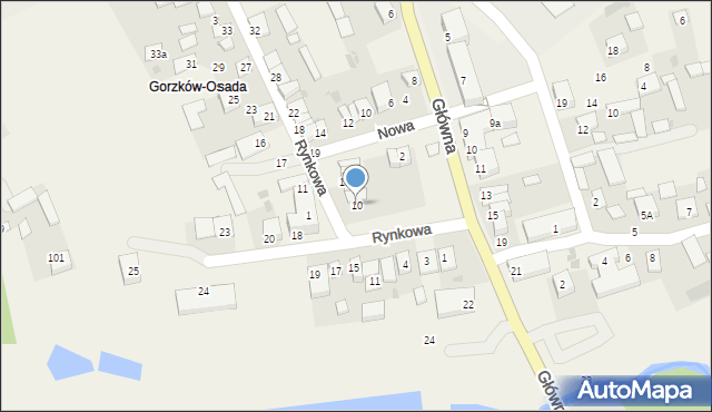 Gorzków-Osada, Rynkowa, 10, mapa Gorzków-Osada