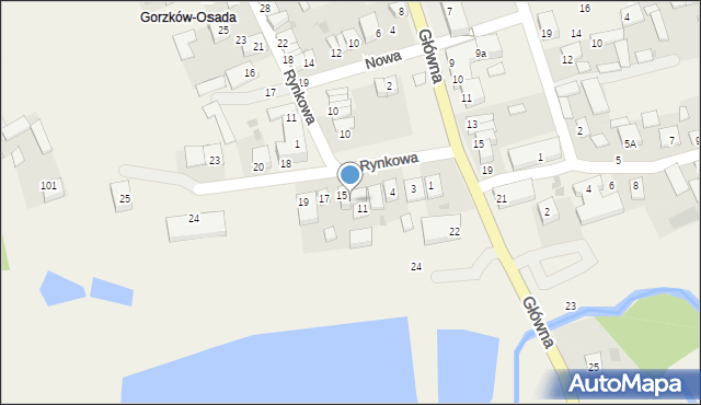 Gorzków-Osada, Rynkowa, 13, mapa Gorzków-Osada